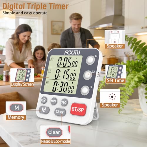 Digital Dual Kitchen Timer