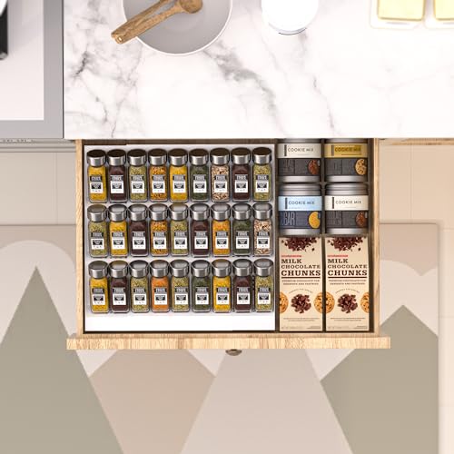 Expandable Metal Spice Drawer Organizer (2 Count)