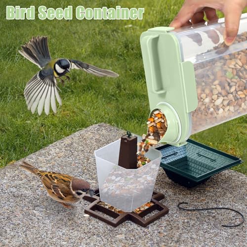 5 Lbs Pet Dog Food Storage Container for Travel Bird Seed Dispenser