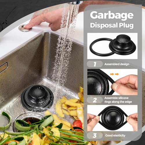 3 Pcs Sink Plug Stopper Disposal Drain Strainer (3 Count)