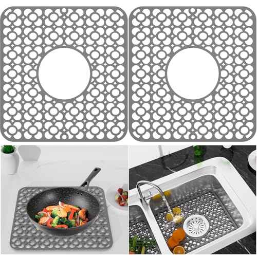 TOOVEM 2PCS Kitchen Sink Mats (2 Count)