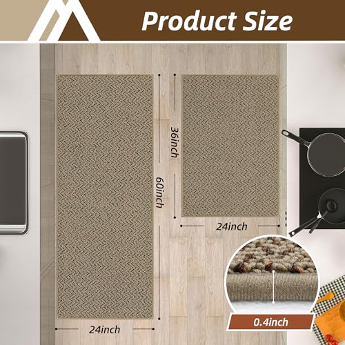 Kitchen Rugs Set of 2 Non (16 Sq Ft)