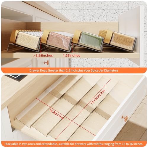 Spice Drawer Organizer (8 Count)