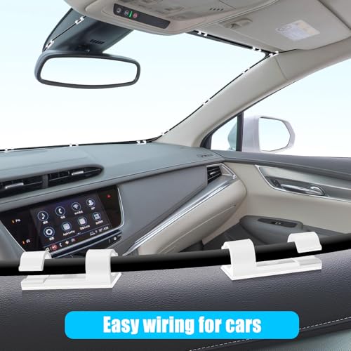 50pcs Medium Self Adhesive Cable Clips White (50 Count)