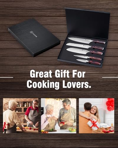 Knife Set 5PCS Kitchen Knife Set without Block (5 Count)