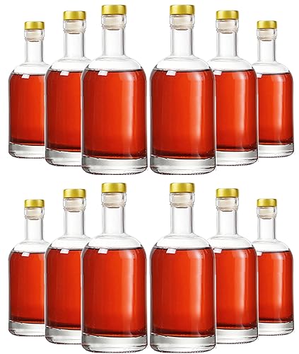 Clear Glass Bottles 12 oz (12 Count)