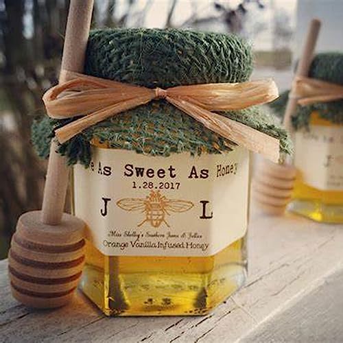 Wooden Honey Dipper Stick Collecting Dispensing Drizzling Jam Portable Wedding Party