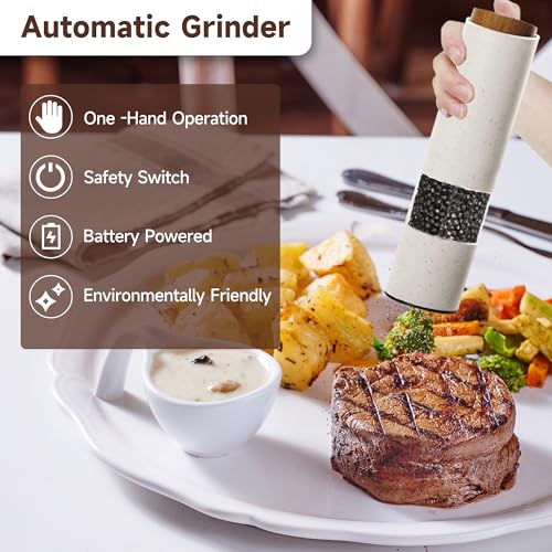 Electric Salt and Pepper Grinder Set