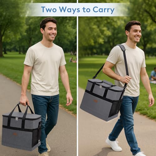 Cooler Bag 60 Cans Collapsible and Insulated Large Lunch Bag Leakproof Soft Cooler Portable for Camping