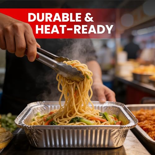 Disposable Aluminum Pans with Lids (15 Count)