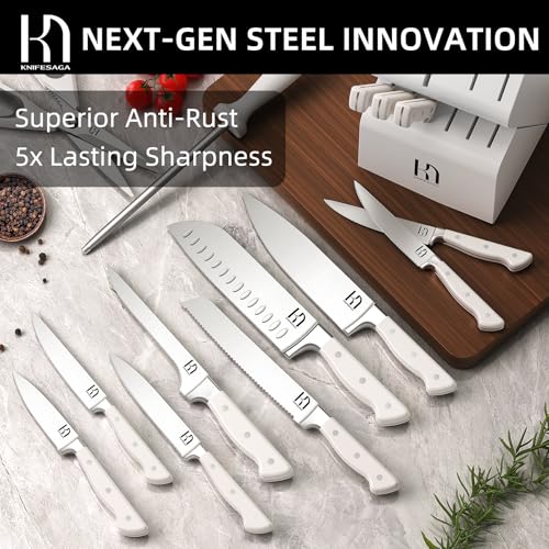 15 pc Japanese Kitchen Knife Block Set (15 Count)