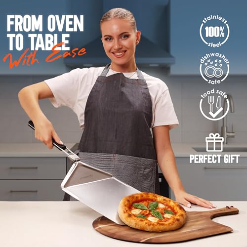 12 Inch Stainless Steel Pizza Peel with Folding Handle