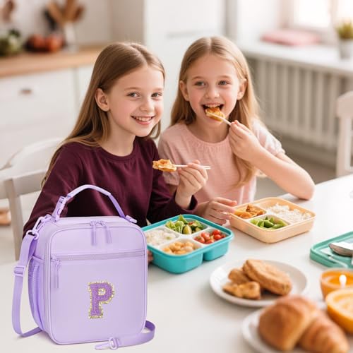 Initial Insulated Lunch Bag for Girls Kids