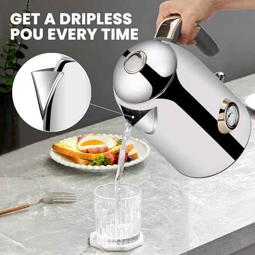 57oz Electric Kettle with Thermometer
