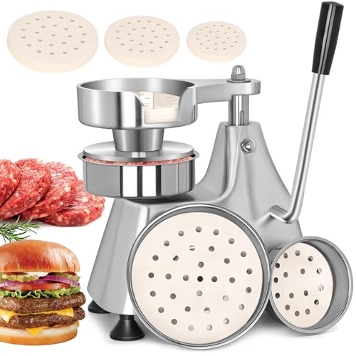 Commercial Hamburger Press Patty Maker with 4