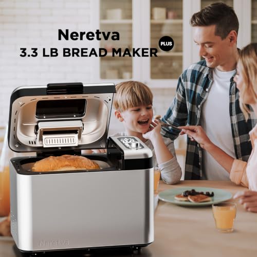 3.3LB &15-in-1 Bread Maker Dual Heaters with Auto Nut Dispenser