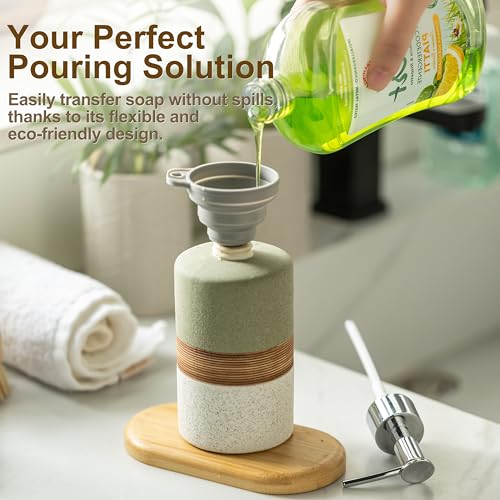 Ceramic Dish Soap Dispenser for Bathroom Shower Hand Soap Dispenser