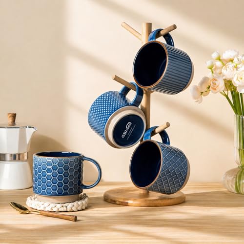 15 OZ Stackable Coffee Mugs Set of 4 (4 Count)