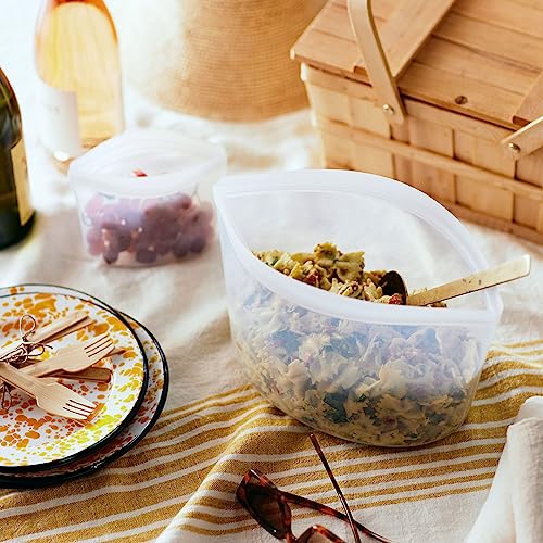 Premium Reusable Silicone Food Storage Bowl