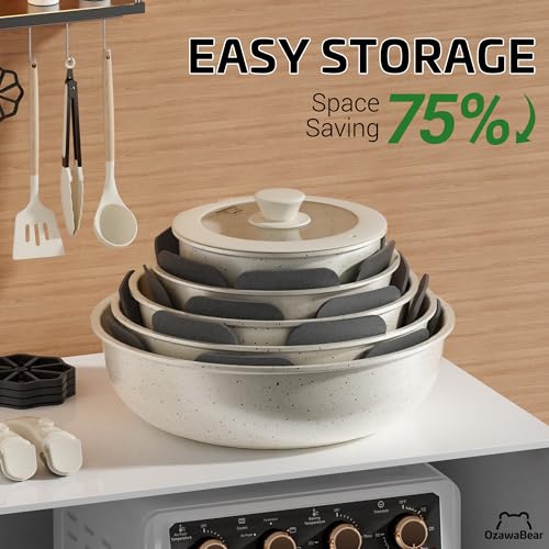 23 Pcs Pots and Pans Set Non Stick