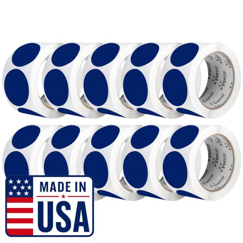 Dark Blue Perforated Round Circle Dot Sticker 2 (10 Count)