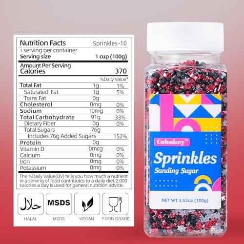 Sanding Sugar Edible Glitter Stars Mix (3.5 Ounce)