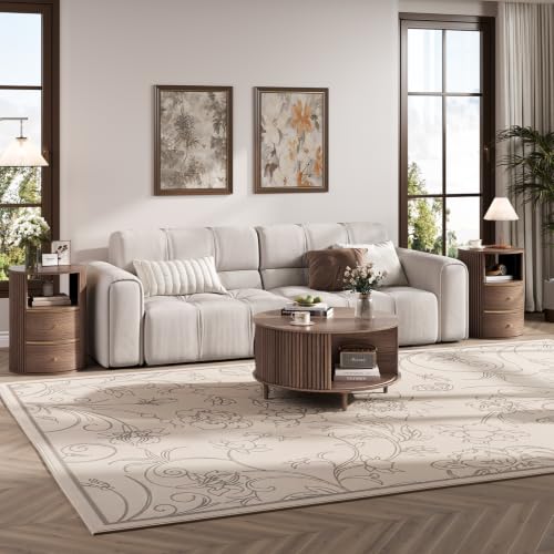 Round Coffee Table with Storage