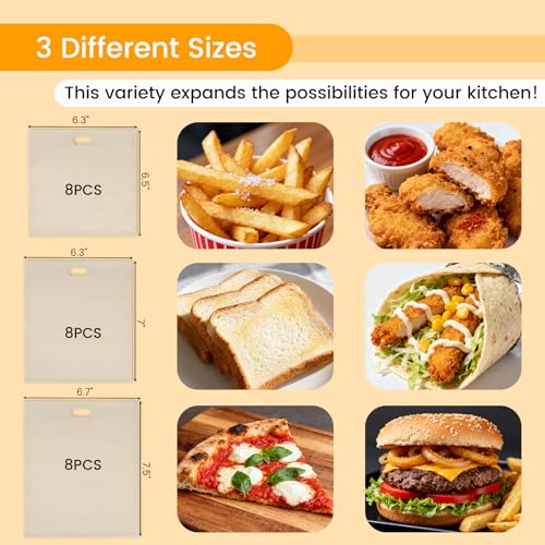 24 Pack Reusable Toaster Bags (24 Count)