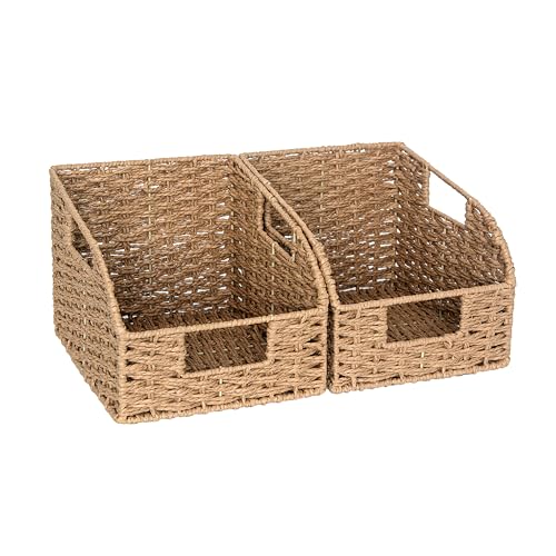 Wicker Baskets for Organizing (2 Count)