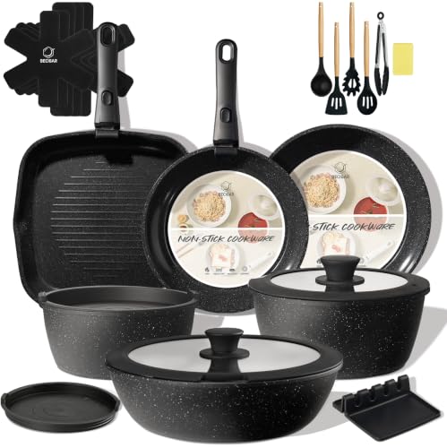 24pcs Ceramic Pots and Pans Set