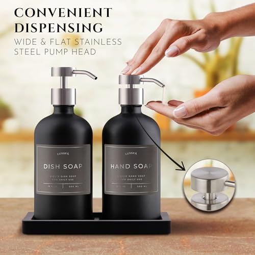 Glass Soap Dispenser Set of 2 (2 Count)
