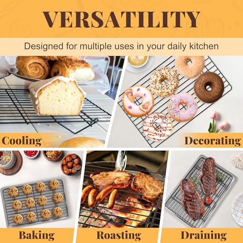 3 Tier Stackable Cooling Racks for Cooking and Baking