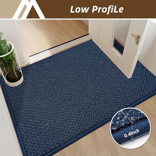 Dirt Trapper Door Mat 36"x60" Non Slip Washable Navy Blue (19.68 Sq Ft)