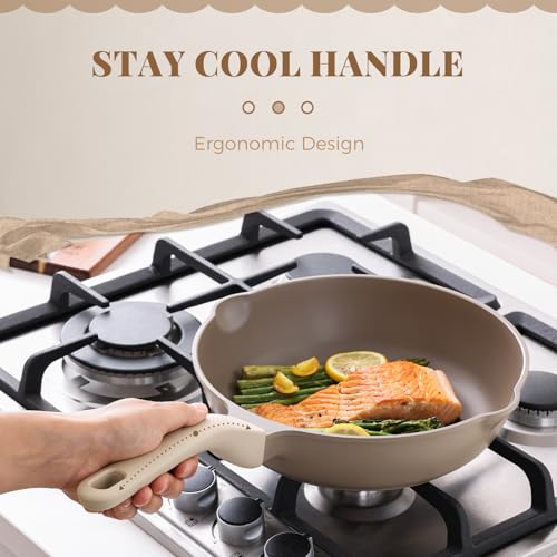 Nonstick Deep Frying Pan with Glass Lid