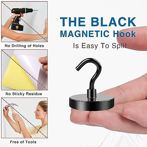 Magnetic Hooks Magnet Hook for Cruise Cabins 130LBS (12 Count)