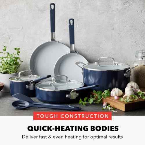 X Bobby Flay 10 Piece Ceramic Nonstick Cookware Set