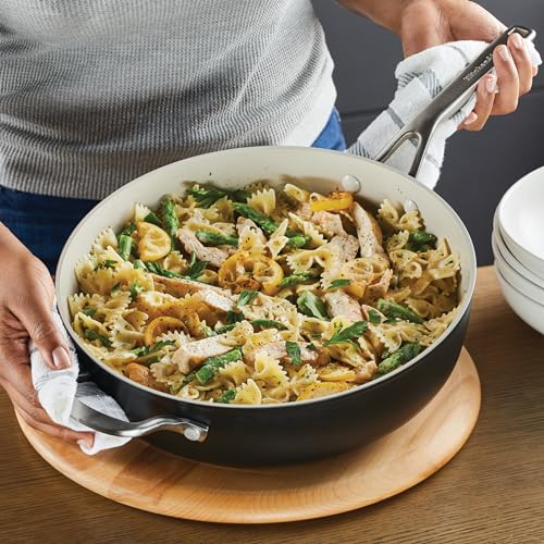 Hard Anodized Ceramic Nonstick Saute Pan with Lid