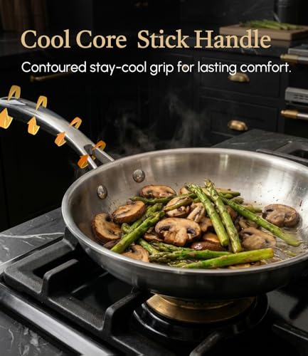 8 Inch 316 Stainless Steel Frying Pan with Heat