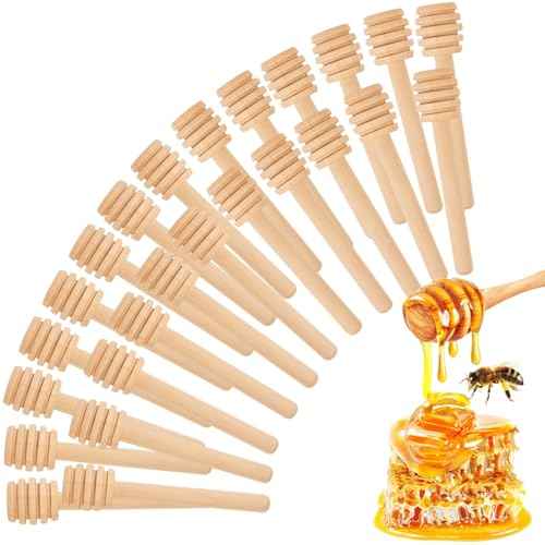 25 PCS Wooden Honey Dipper Sticks (25 Count)