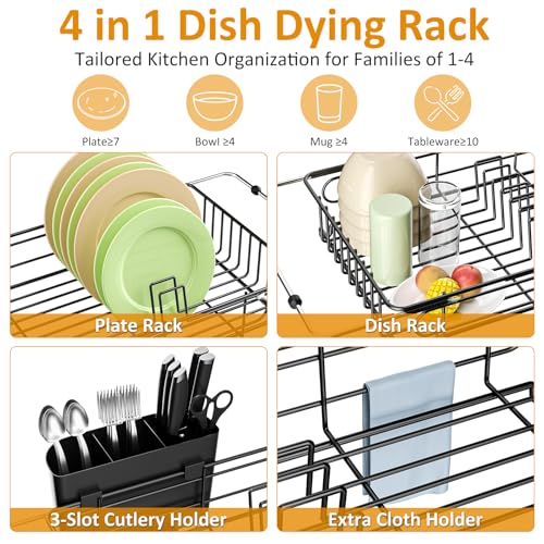 Expandable in Sink Dish Drying Rack