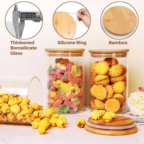 66 oz Glass Food Storage Jars with Airtight Lids