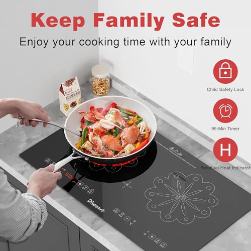 2 Burner Electric Cooktop 24 Inch 110V Plug in