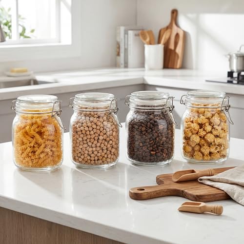 4 Pack Glass Canister Set (4 Count)
