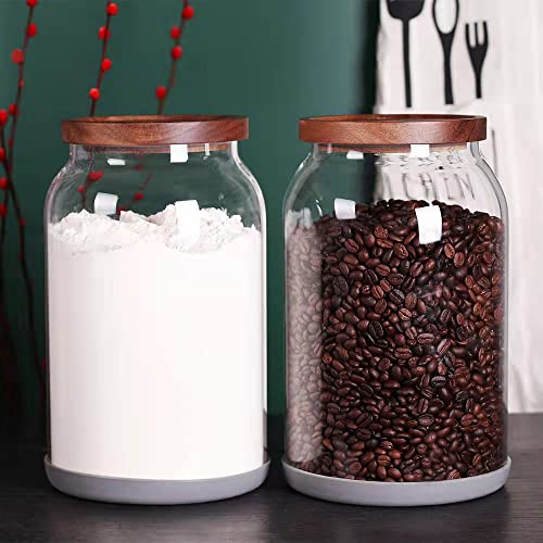 1 Gallon Glass Jar with Wooden Acacia Airtight Lid