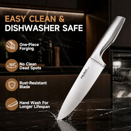 14PCS Knife Set with Block & Sharpener