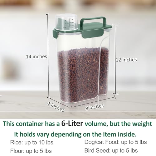 5 Lbs Pet Dog Food Storage Container for Bird Seed Rice Flour