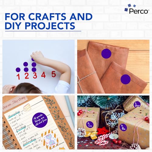 Purple Perforated Round Circle Dot Sticker 2 (80 Count)