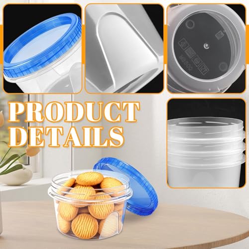 6 Pack Freezer Containers with Screw On Lids 16 Oz (6 Count)