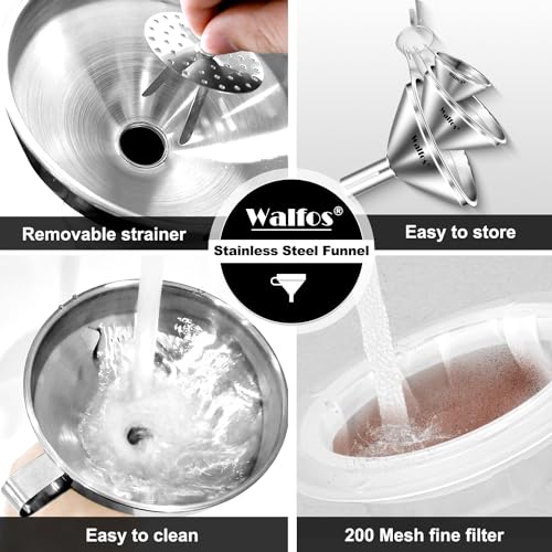 Stainless Steel Funnel (6 Count)
