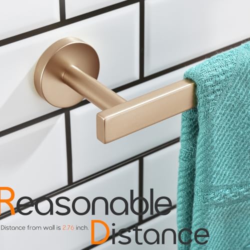 Hand Towel Ring Bathroom Towel Holder Modern Small Bath Towel Bar Wall Mount Champagne Bronze Stainless Steel AN3001CPG